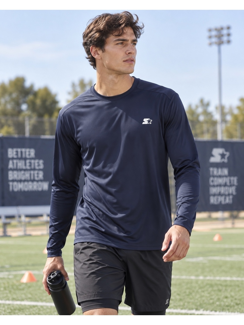 Starter Navy Athletic T-Shirt 2XL